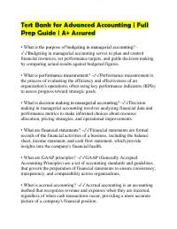 Test Bank for Advanced Accounting | Full Prep Guide | A+ Assured