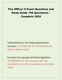 Fire Officer II Exam Questions and Study Guide 150 Questions) – Complete 2026