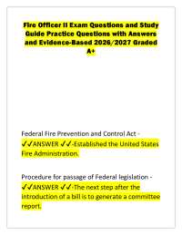 Fire Officer II Exam Questions & Study Guide 2026-2027: Evidence-Based Practice Questions