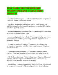 Test Bank for Intermediate Accounting Exam 1 | Exam Prep | Grade A+