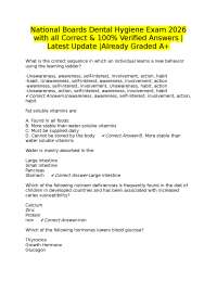 National Boards Dental Hygiene Exam 2026 with all Correct & 100% Verified Answers |Latest