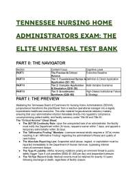 2026/2027 Tennessee Nursing Home Administrator Exam (BENHA): S-Tier Test Bank