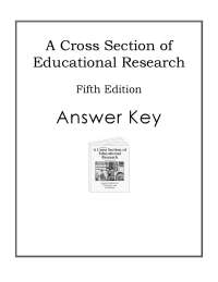 Test Bank for A Cross Section of Educational Research 5e Lawrence Lyne