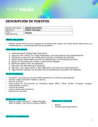 Perfil para gestior de medios publicitarios
