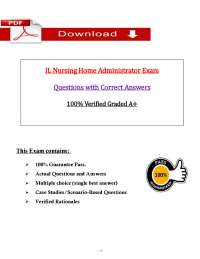 IL Nursing Home Administrator Exam (PDF) | NHA Exam Questions | Illinois Admin