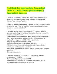 Test Bank for Intermediate Accounting Exam 1 (Latest 2026) | Verified Q&A | Guaranteed Suc