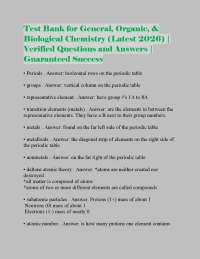 Test Bank for General, Organic, & Biological Chemistry (Latest 2026) | Verified Questions