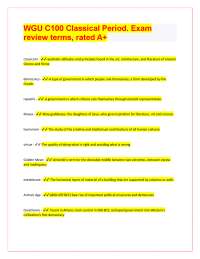 WGU C100 Classical Period. Exam review terms, rated A+ classicism