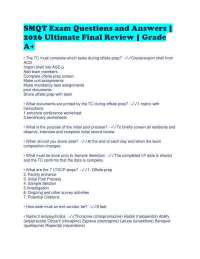 SMQT Exam Questions and Answers | 2026 Ultimate Final Review | Grade A+