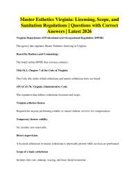 Master Esthetician | Questions with Correct Answers | Latest 2026