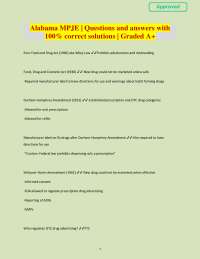 Alabama MPJE exam Question with complete solution