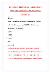 2026 DC THIRD CLASS STATIONARY BOILER EXAM: COMPLETE TEST BANK WITH VERIFIED Q&A