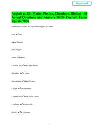 Anglele Math, English, biology, chemistry, biology exam