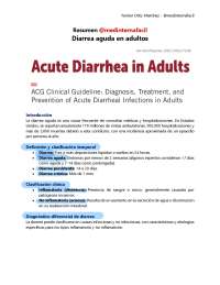 Apuntes sobre diarrea aguda