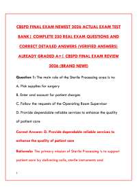 2026 CBSPD FINAL EXAM: COMPLETE TEST BANK WITH 100+ VERIFIED QUESTIONS & DETAILED RATIONAL