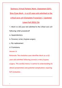 2026 VIRTUAL PATIENT SIMULATION SUMMARY: COMPLETE STUDY GUIDE FOR CLINICAL EXAMS