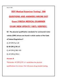 NRCME DOT MEDICAL EXAMINER TEST 2026 | 120-QUESTION CERTIFICATION GUIDE & PRACTICE PREP