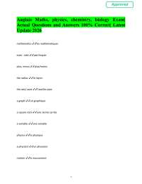 All subjects (biology, physics, chemistry) test exams