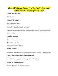 Master Esthetician | Questions with Correct Answers | Latest 2026