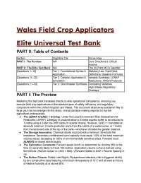 2026/2027 Elite Wales Field Crop Applicator Test Bank: 19+ Advanced Regulatory MCQs