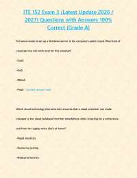 ITE 152 Exam 3 (Latest Update 2026 / 2027) Questions with Answers 100% Correct {Grade A}