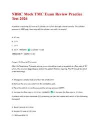 NBRC Mock TMC Exam Review (PDF) | 2026 Exam Questions & Answers