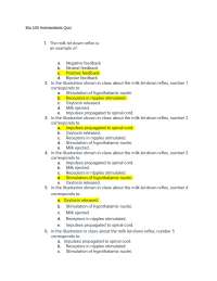 BCC Bio100 Homeostasis Quiz Questions Answers.