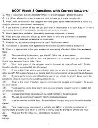 BCOT Week 3 Questions with Correct Answers