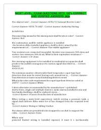 NICET Level I Exam – Practice Questions with Verified Answers Study Guide (2026)