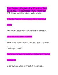 Red Cross Lifeguarding Practice Test 2026/2027| Answered 100% Perfectly