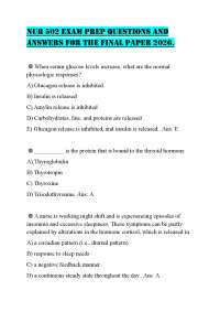 NUR 502 EXAM PREP QUESTIONS AND ANSWERS FOR THE FINAL PAPER 2026.
