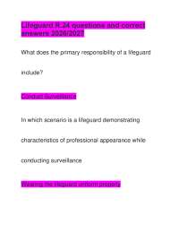 Lifeguard R.24 questions and correct answers 2026/2027