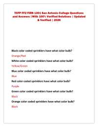 TCFP FF2 FIRS 1301 Firefighter Certification I Questions and Answers | 100% Verified Solut