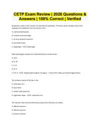 CETP Exam Review Questions & Answers | 100% Correct Verified 2026