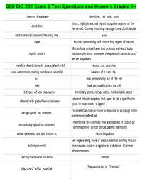 GCU BIO 201 Exam 2 Test Questions and Answers Graded A+