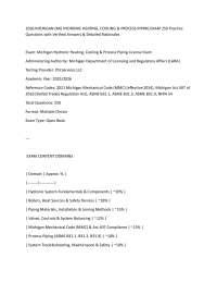 2026 MICHIGAN (MI) HYDRONIC HEATING, COOLING & PROCESS PIPING EXAM 250 Practice Questions
