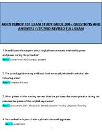 AORN Periop 101 Exam Study Guide (PDF) | 200+ Practice Questions 2026