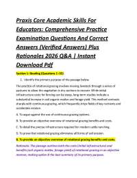 Praxis Core Academic Skills For Educators: Comprehensive Practice Examination Questions