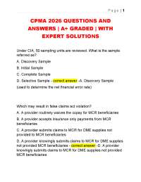 CPMA 2026 QUESTIONS AND ANSWERS | A+ GRADED | WITH EXPERT SOLUTIONS