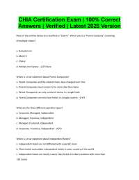 CHIA Certification Exam Questions & Answers | 100% Correct Verified 2026