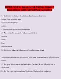 NURS 5315: Advanced Patho Exam 5 Questions with Simplified Solution