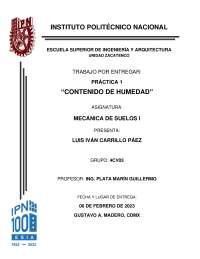 Practica 1 mecanica de suelos