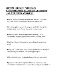 OPTOM 104 EXAM PAPER 2026 COMPREHENSIVE EXAM PREP QUESTIONS AND VERIFIED ANSWERS