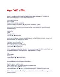 Wgu D415 - SDN Questions With Correct Solutions, Already Passed!!