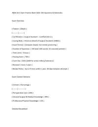 ABSA SA-C Exam Practice Bank 2026: 350 Questions & Rationales Exam Overview | Feature |