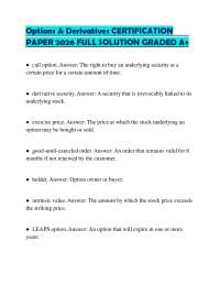 Options & Derivatives CERTIFICATION PAPER 2026 FULL SOLUTION GRADED A+