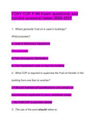 FDNY COF P-98 Exam questions and correct answers| latest 2026-2027