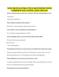 NUR 198 EXAM PRACTICE QUESTIONS WITH VERIFIED SOLUTIONS | 2026 UPDATE