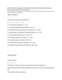 3B FIRE PROTECTION GENERAL & 3C FIRE PROTECTION PRACTICE EXAM 2026 250 Practice Questions