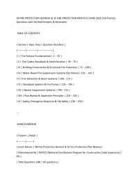 3B FIRE PROTECTION GENERAL & 3C FIRE PROTECTION PRACTICE EXAM 2026 250 Practice Questions